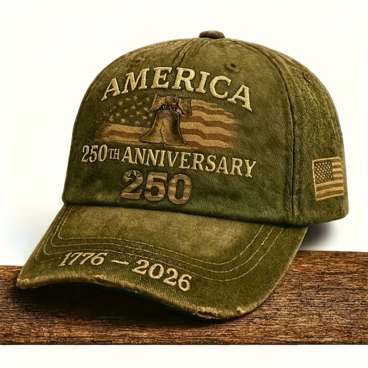 250th Anniversary Patriotic Baseball Cap USA Embroidered – Adjustable Vintage American Flag Hat for Men Women, Unisex Independence Day Gift