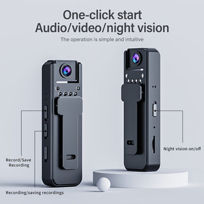 HD Night Vision Body Camera Portable Clip-On Wearable Sports Action Cam with Wide Angle Lens for an Everyday Personal Care Routine
