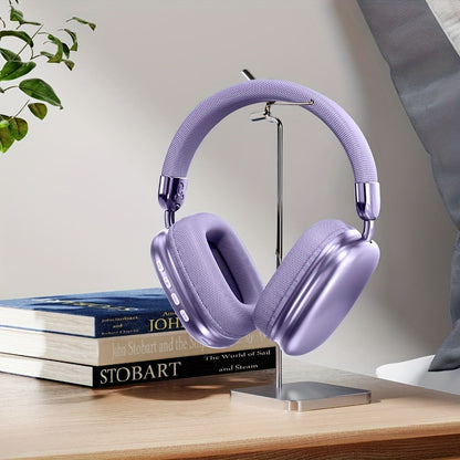 Foldable Over-Ear Wireless Headphones with Cushioned Earcups, Padded Headband and Black or Purple Finish