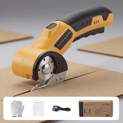 Electric Scissors Rechargeable Cordless - USB-C Charging, Battery Indicator, Portable Power Cutter for Fabric