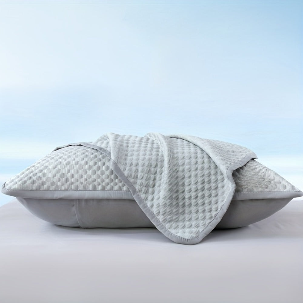 Cooling Pillow Cases 2-Pack 3D Ice Bean Texture, Polyester Pillowcases for Summer, Cool Sleep Bedroom Pillow Covers
