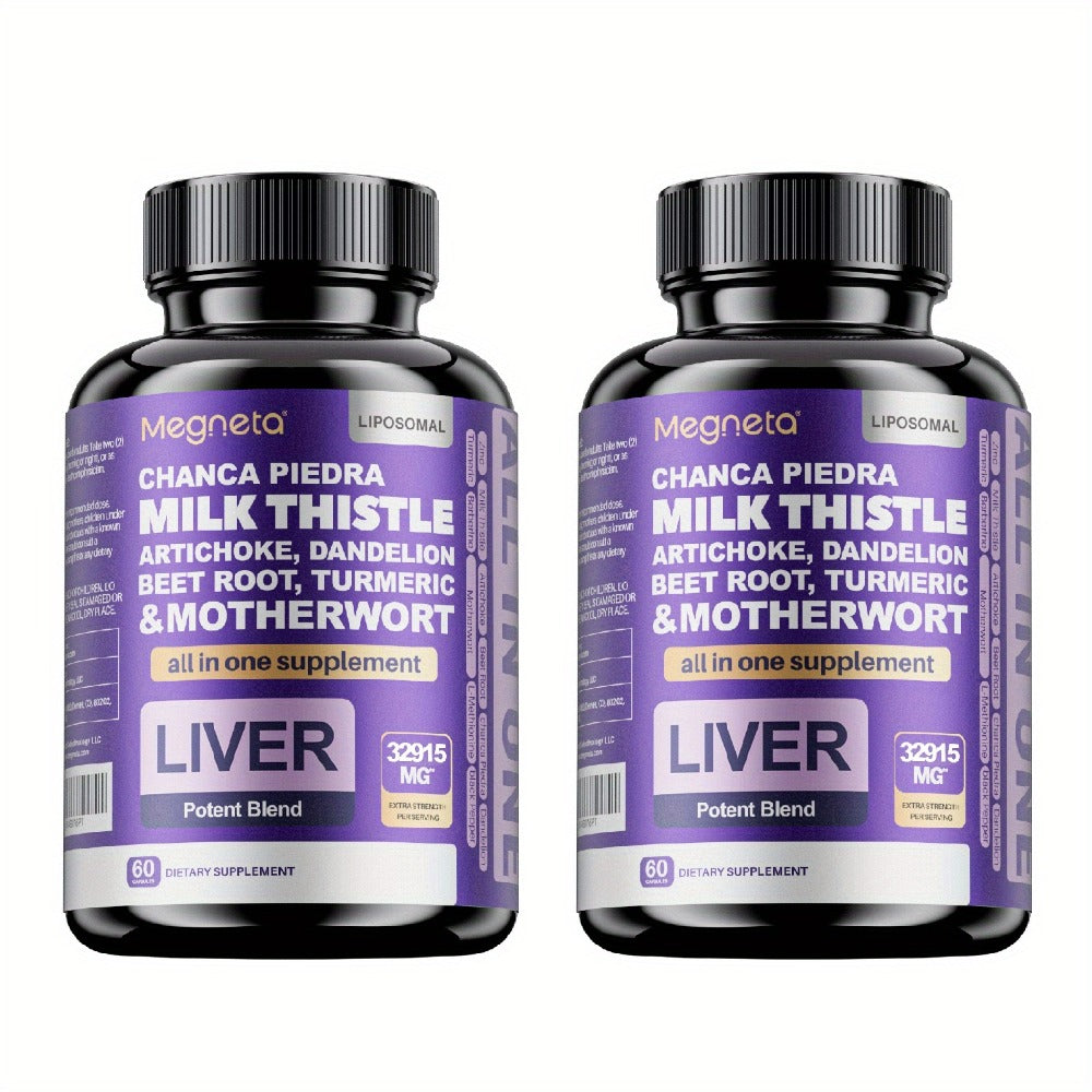Dietary Supplement Milk Thistle, Turmeric and Dandelion Root Capsules, labeled 24, 000mg Blend