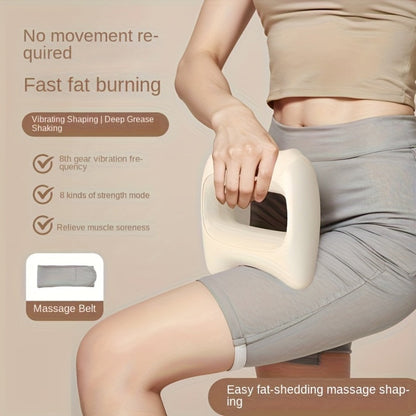 Dual Motor Electric Fascia Ring with Massage Belt – 8 High-Frequency Vibration Modes, Type-C Rechargeable Large Battery, Ergonomic Grip