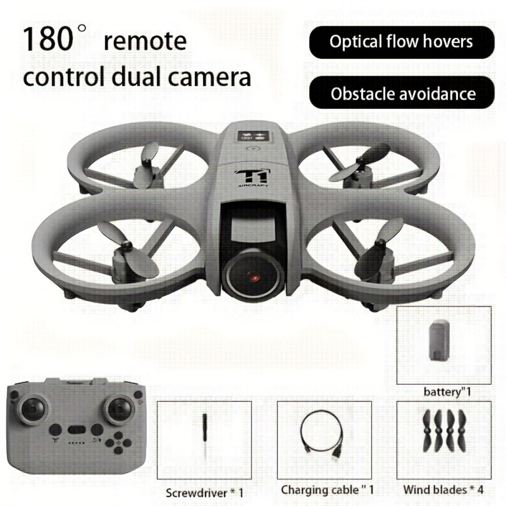 RC Drone with 4K Camera Dual Batteries Optical Flow Auto Hover Anti-Collision One-Key Return WiFi FPV Real-Time Video