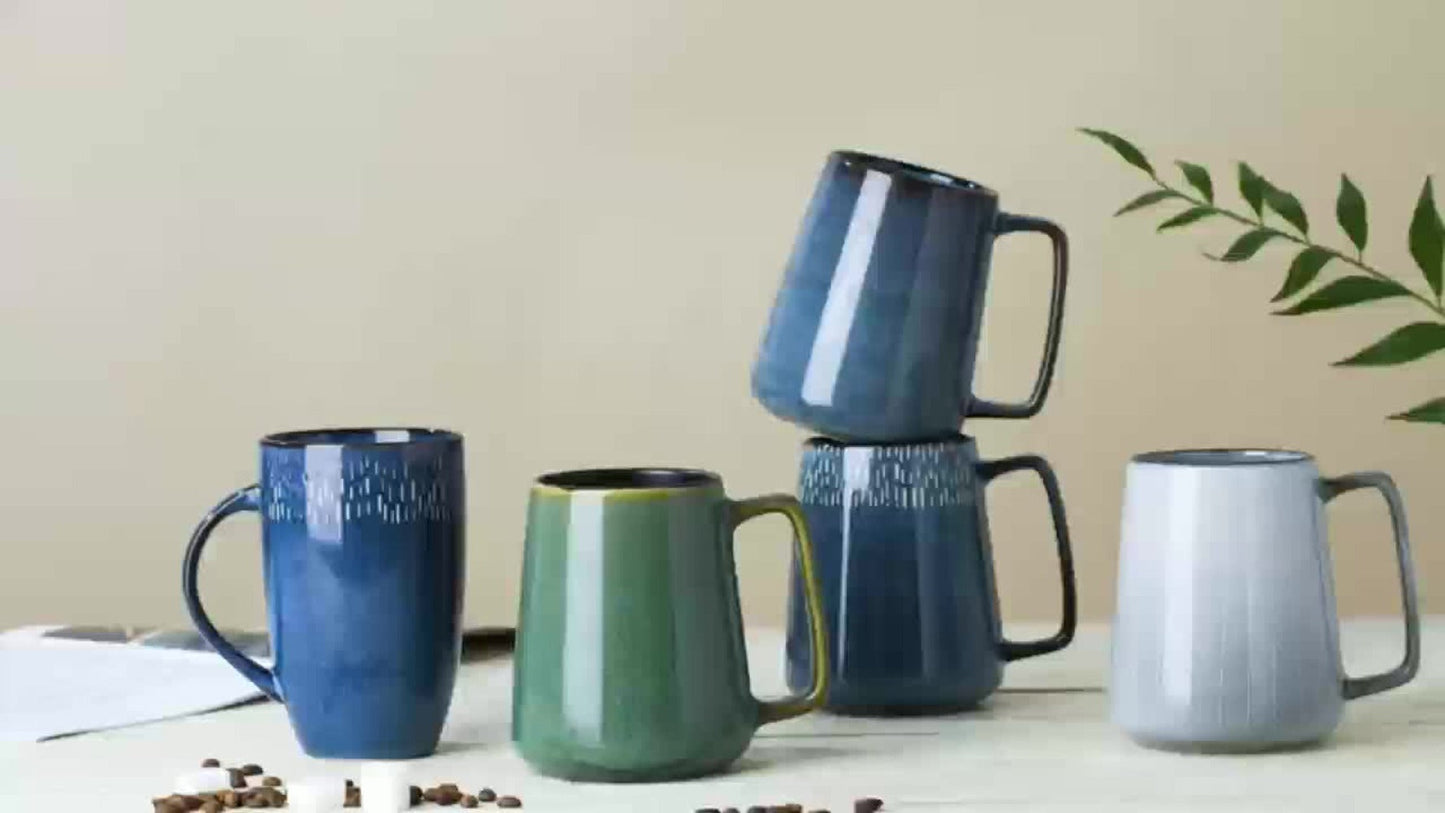 Large Ceramic Coffee Mug 24oz with Big Handle, Microwave & Extra Large Tea Cup for Entryways, Bedrooms and Living Spaces