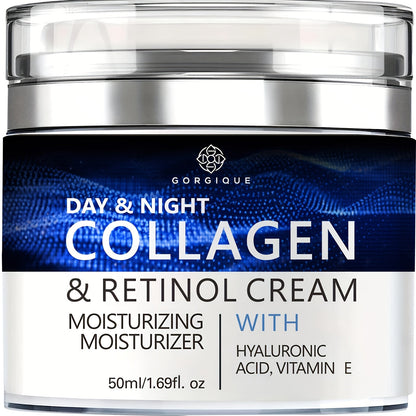 Collagen Face Cream with Retinol Hyaluronic Acid Day Night Deeply Nourishing Wrinkle Skin Care for Women Men All Skin Types 50ml 100ml