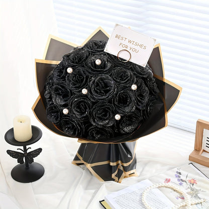 Artificial Flowers Flash-Shine Rose Bouquet in 24 or 36-Piece Sets across Five Color Options