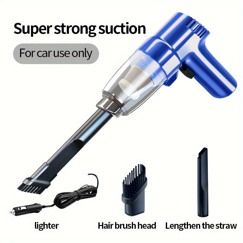 Corded Handheld Car Vacuum Cleaner with 3KPa Source Rating, 3m Power Cord, Brush and Crevice Nozzles in Five Colors