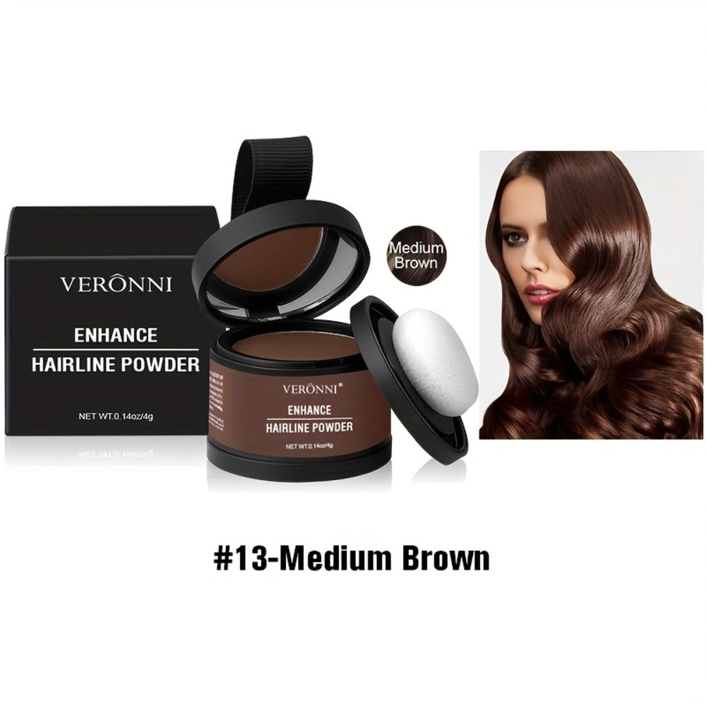 Hairline Shadow Powder Kit with Brush – Waterproof Hairline Concealer & Hair Root Touch Up Powder | Instant Fuller-Looking Hairline | 6
