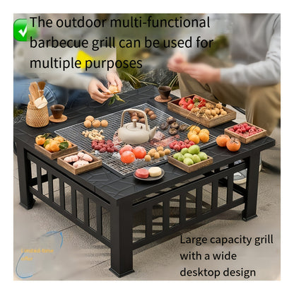 Fire Pit with Grill for Garden, Patio and Yard Use, with the Listed Configuration, for Everyday Use and Organized Storage