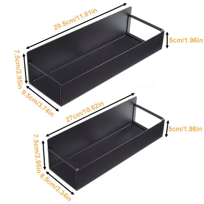 Magnetic Storage Box Organizer for Refrigerator, Washing Machine & Coffee Machine – Strong Magnetic Adsorption No-Drill Spice Rack & Kitchen