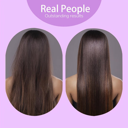 Onion, Biotin and Rosemary-Labeled Shampoo and Conditioner Set in Purple Pump Bottles with Jojoba Oil Wording