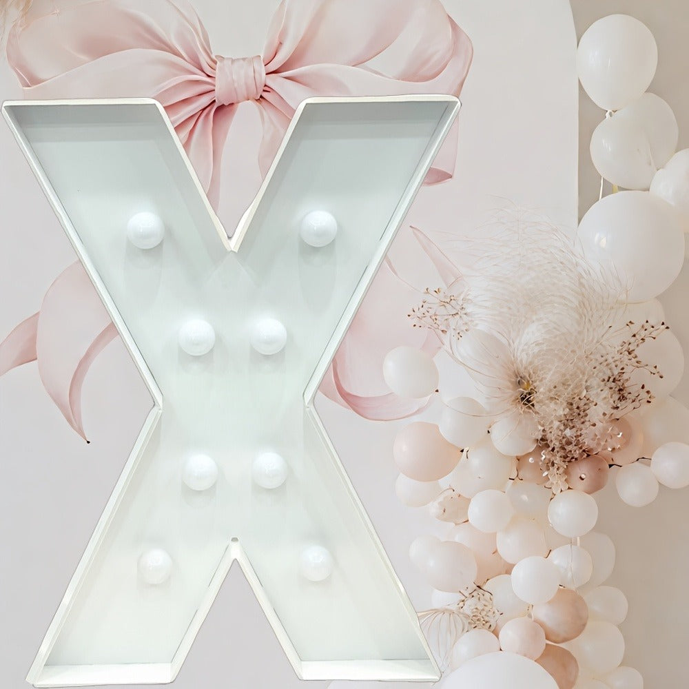 Marquee Letter Lights White LED - 3FT Light Up Letters A-Z for Birthday, Anniversary, Wedding & Party Decor