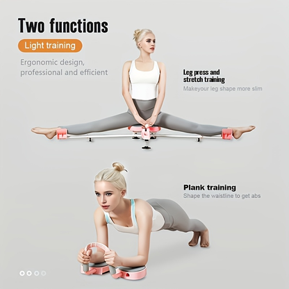 Leg Stretcher Splits Trainer 2-in-1 – 180° Adjustable, 7-Level Foot Support, Backrest & Plank Support, Foldable Ligament Stretcher for Yoga