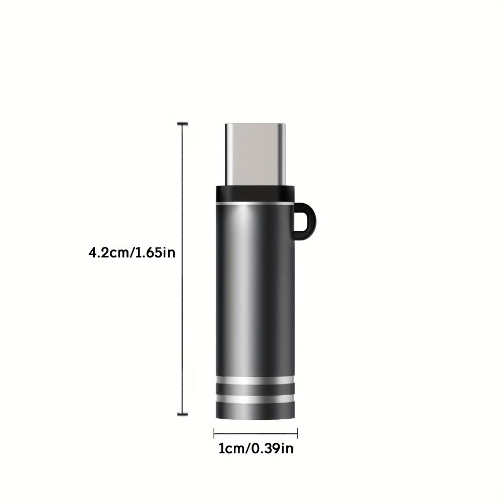 USB-C Plug-In Heating-Coil Electric Lighter in Black with Compact Cylindrical Body for Direct Phone Power