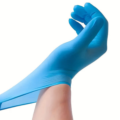 Anti-Slip Nitrile Gloves Bulk 200/500/1000pcs, Disposable Latex-Free Gloves for Aquarium Cleaning Pet Care Food Handling, S M L Sizes