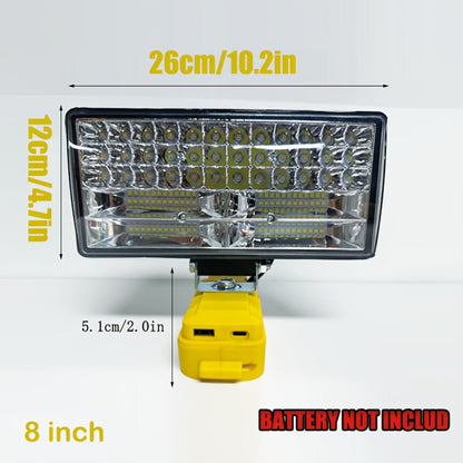 LED Work Light Compatible with DeWalt 20V Battery - 18W/84W Adjustable Floodlight for Entryways, Bedrooms and Living Spaces
