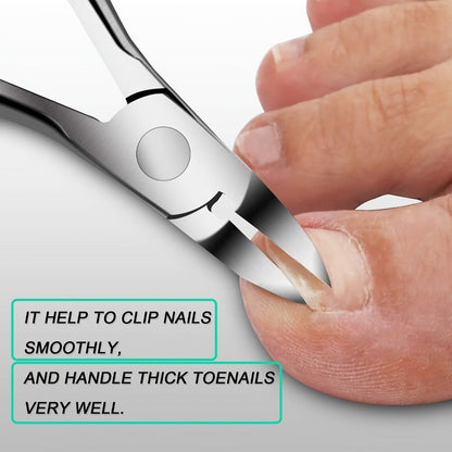 Toenail Clippers for Thick Nails & Ingrown Toenails 3 Pack Sharp Curved Blade Surgical Steel – Double Spring Ergonomic Podiatrist Nail