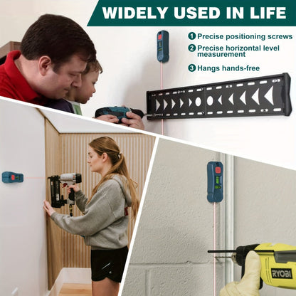 Magnetic Stud Finder with Laser Level, High Brightness Laser Marker, Horizontal & Vertical Bubble Level