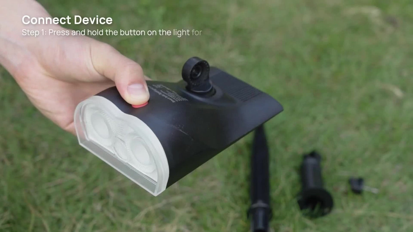 Solar Outdoor Spotlights RGB Smart Color Changing, App & Voice Control, Music Sync, 16M Colors, 14H Battery