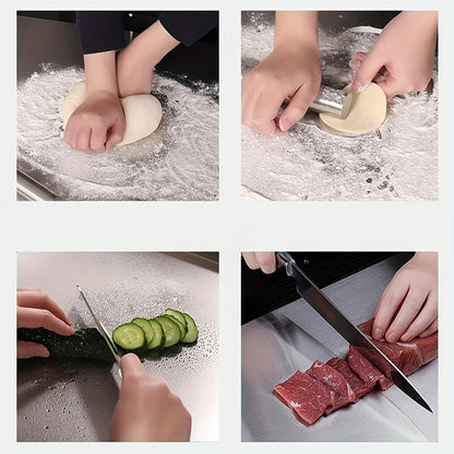 Stainless Steel Cutting Board – Rustproof Rolling Butcher Block Meal Prep Mat, 2 Sizes