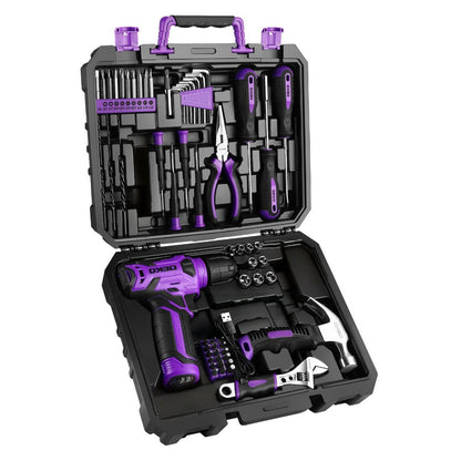 Cordless Drill Tool Kit 119/151PCS, 8V/12V Electric Power Drill Set with Screwdriver, Hammer, Wrench