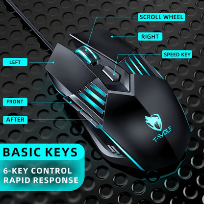 Programmable RGB Gaming Mouse Wired Pro-Grade with Turbo Click Multi-Mode DPI Sensitivity Dynamic for an Everyday Personal Care Routine