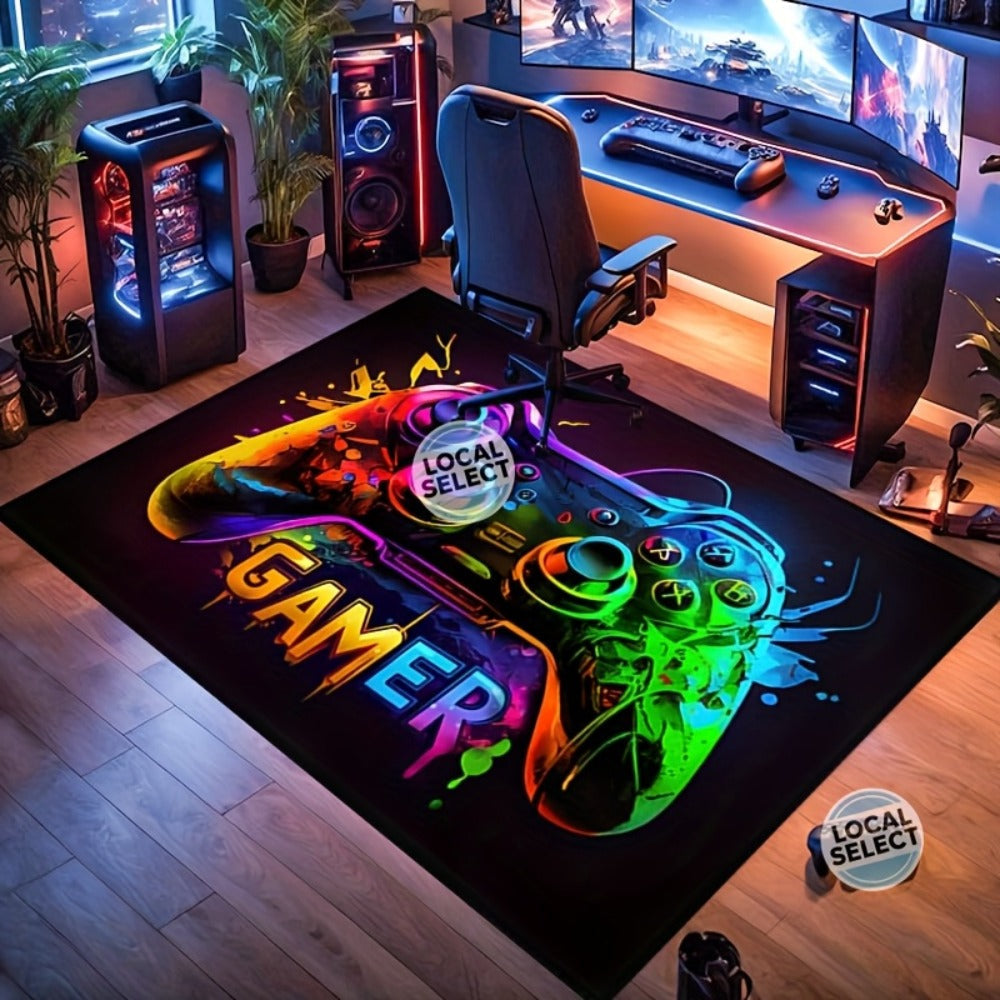 Gaming Mouse Pad Large Extended Cyberpunk Controller Design Desk Mat for PC Console Streaming for an Everyday Personal Care Routine