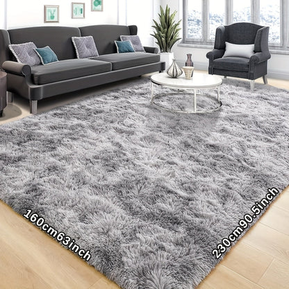 Tie Dye Plush Area Rug – Ultra Soft Thick Fluffy Durable Carpet for Living Room & Bedroom | Easy Care Portable Sofa & Coffee Table Floor Mat