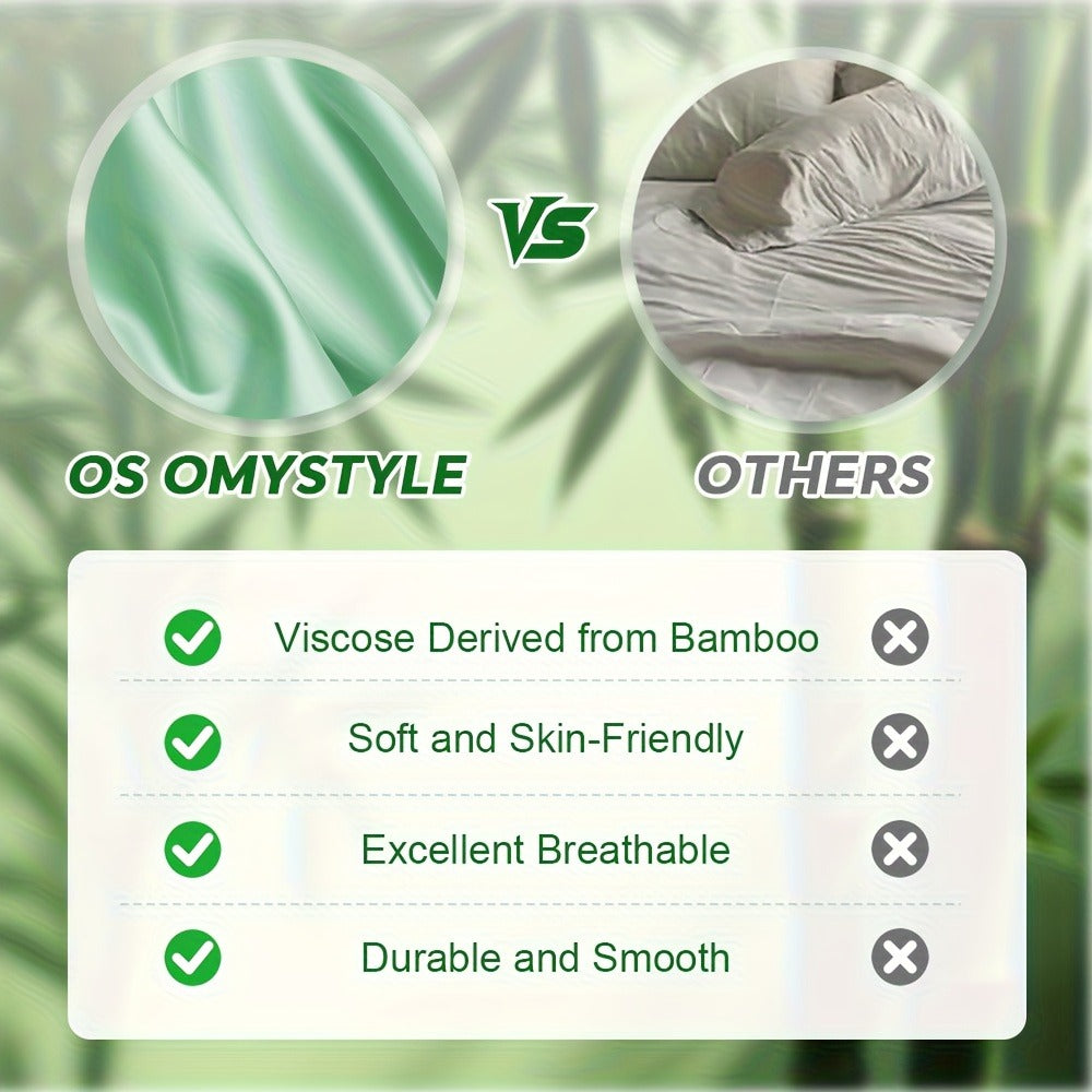 Viscose-Derived Blend Sheet Set with 4- or 6-Piece Packages, 11 Colors and Four Bed Size Options