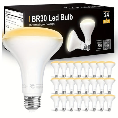 BR30 LED Flood Light Bulbs Dimmable 9W = 65W Equivalent 800 Lumens E26 Base CRI 80+ Recessed Light Bulbs for Ceiling Kitchen