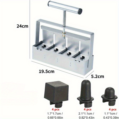 Garden Clod Breaker & Soil Blocker Tool – Heavy Duty Metal Multi-Cell Soil Block Maker with Adjustable Handle for Seed Starting