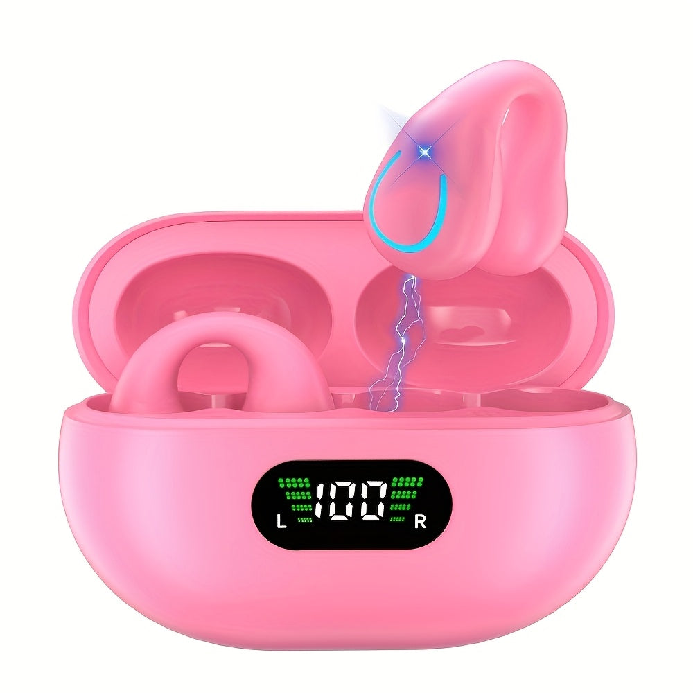 Open Ear Wireless Earphones Bluetooth 5.4, 360° Ambient Awareness, ENC Crystal-Clear Calls, Secure Sport Fit