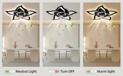 Ceiling Fan with Light 27 Inch Flush Mount - Low Profile 6-Speed 3-Color Dimmable LED, Remote & App Control