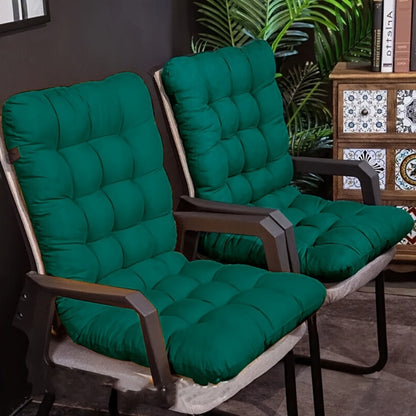 Outdoor Lounge Chair Cushion Set 1 or 2pcs Polyester with Straps Full Back Support for Garden for Entryways, Bedrooms and Living Spaces