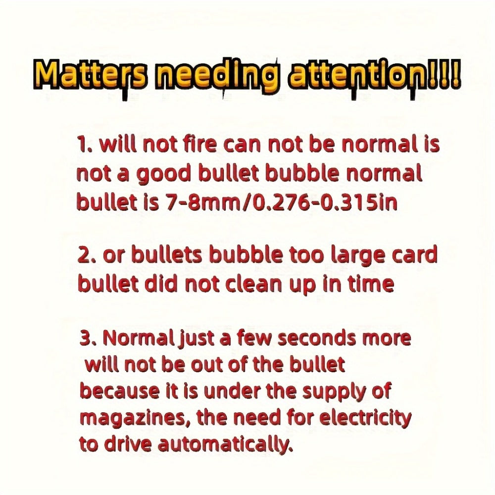 Rechargeable Electric Splash Ball Toy Gun, USB Rechargeable Outdoor Shooting Rifle for Kids Boys