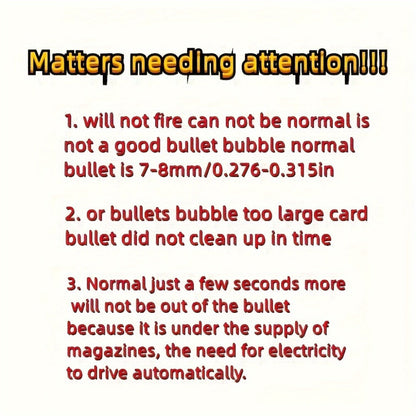Rechargeable Electric Splash Ball Toy Gun, USB Rechargeable Outdoor Shooting Rifle for Kids Boys