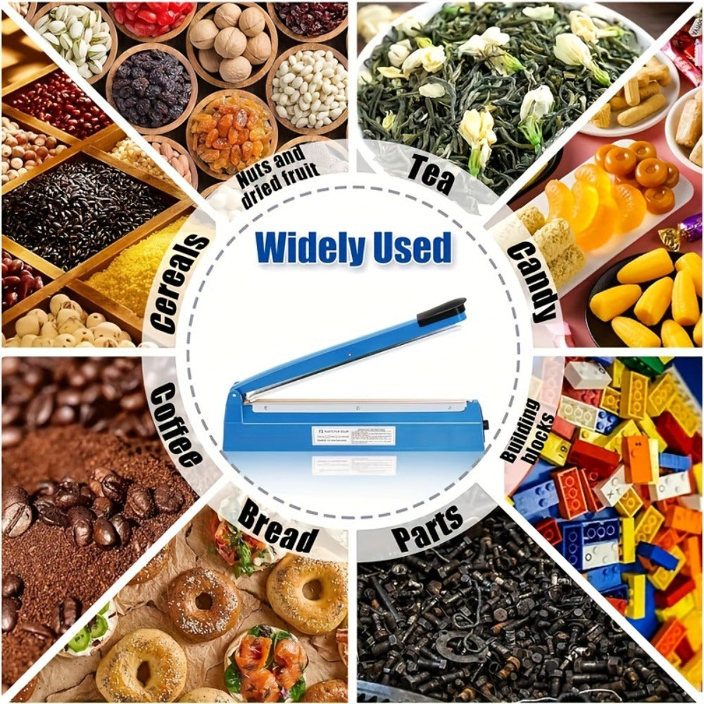 Impulse Heat Sealer 8" & 12", Adjustable Temperature Poly Bag Sealing Machine for Plastic, Mylar