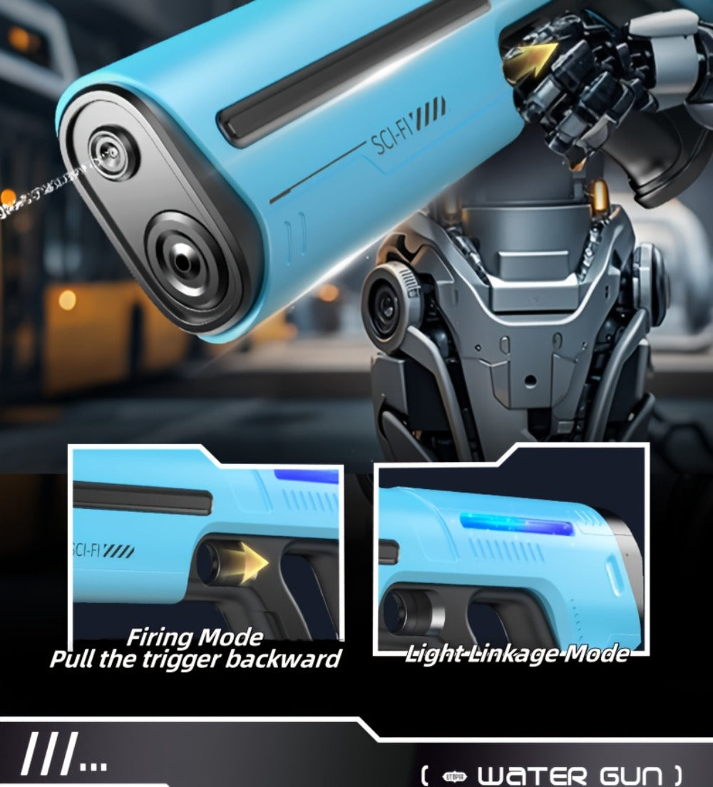 LED Light-Up Electric Water Gun Auto-Fill USB Rechargeable 40Ft Range with the Listed Color, Size or Set Options for Everyday Use