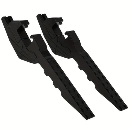Motorcycle Foot Peg Extensions Adjustable 38-55mm – Universal Metal Footrest Passenger Pegs for Dirt Bike & Off-Road Vehicles, Black