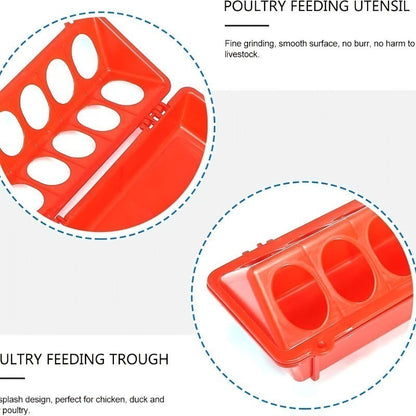 Chicken Feeder and Waterer Set, 18-Hole Anti-Spoil Trough Feeder + Water Dispenser for Chicks, Brooder & Backyard Poultry