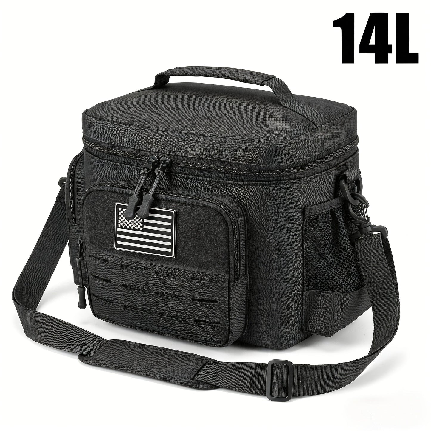 Tactical Insulated Cooler Lunch Box with MOLLE Webbing – Expandable & Leakproof, 3.7 Gal or 18L, for Hunting, Camping
