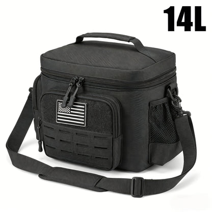 Tactical Insulated Cooler Lunch Box with MOLLE Webbing – Expandable & Leakproof, 3.7 Gal or 18L, for Hunting, Camping