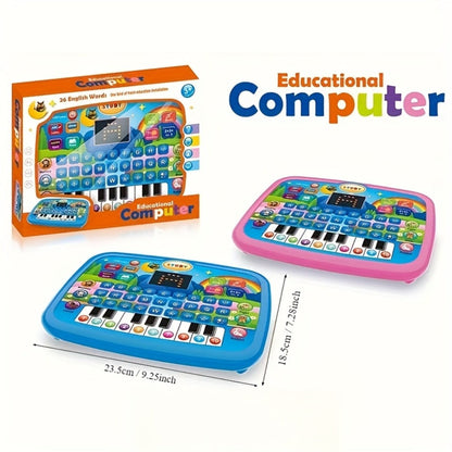 Educational Learning Tablet for Kids Ages 3-6, Multifunctional Alphabet Numbers Music Animal Sounds & Piano Toy