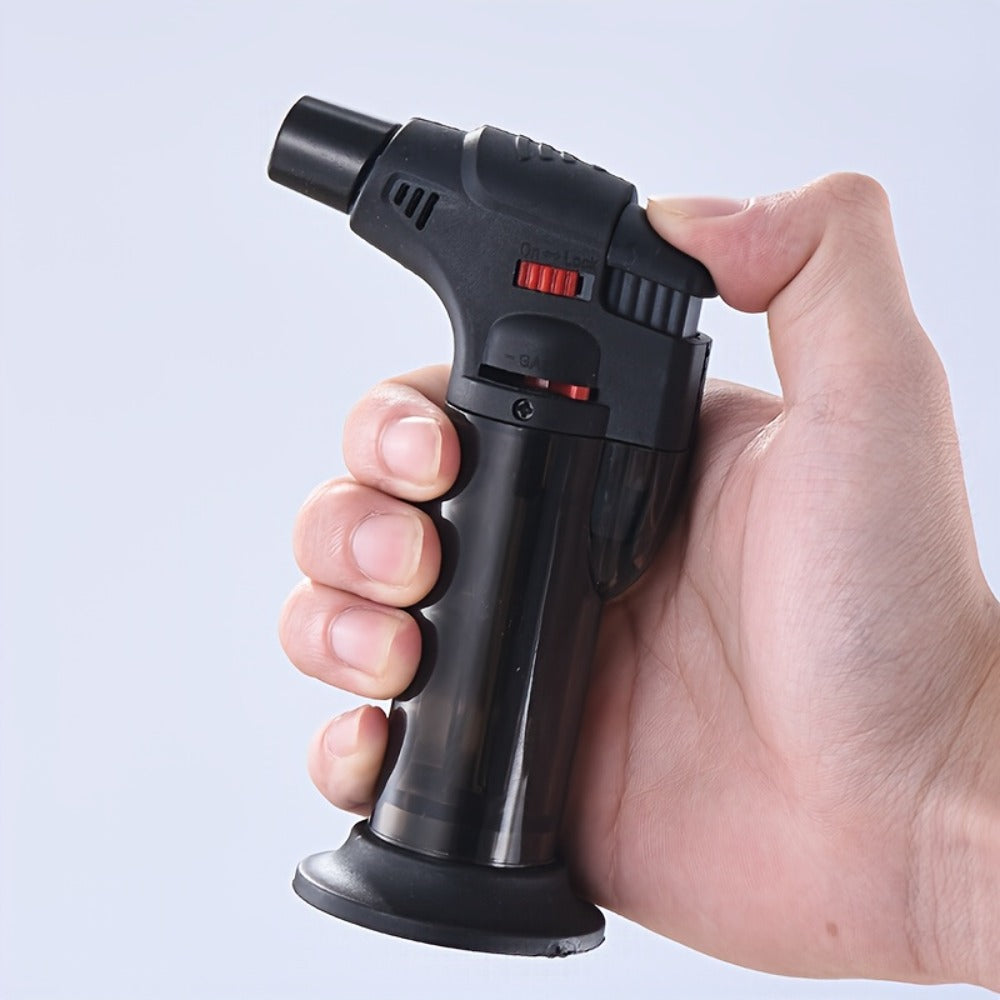 Butane Torch Lighter 6pcs Big Jet Flame Refillable & Adjustable Mini Blow Torch - Gift Box Set for Camping