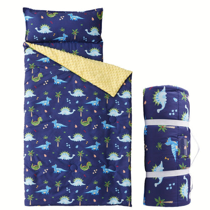 Kids Nap Mat Roll-Up Sleeping Mat for Daycare & Travel - 100% Polyester, Fun Prints for Entryways, Bedrooms and Living Spaces