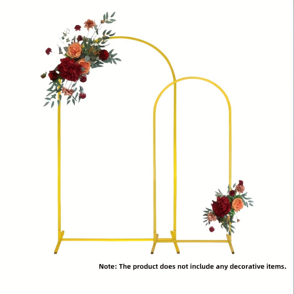 Metal Wedding Arch Backdrop Set 2pcs 7.2FT & 6FT - Balloon Flower Arch Frame for Weddings for Entryways, Bedrooms and Living Spaces