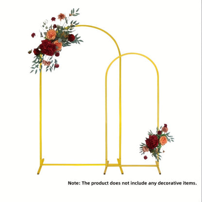 Metal Wedding Arch Backdrop Set 2pcs 7.2FT & 6FT - Balloon Flower Arch Frame for Weddings for Entryways, Bedrooms and Living Spaces