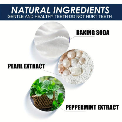 Baking Soda Tooth Powder with Honeysuckle & Mint Extract, Natural Teeth Whitening, Stain Removal & Fresh