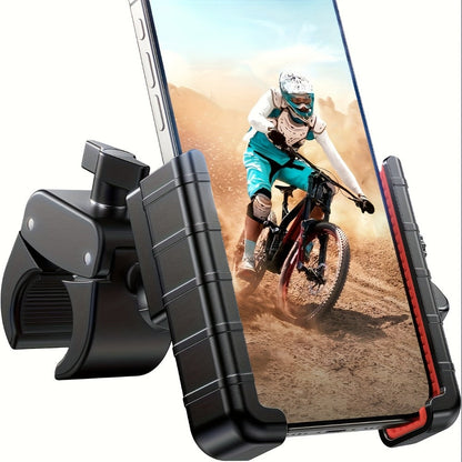 Motorcycle Phone Mount Handlebar Quick Lock – Universal Bike Phone Holder for 4"-7" Phones, No-Block Camera Design